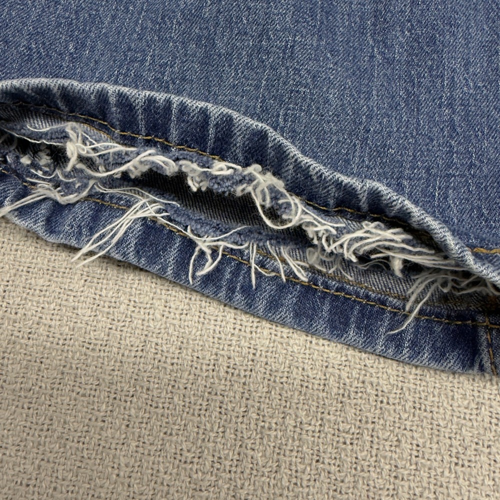Levis 505 Jeans Mens 34x29 (Fits 34x24)‎ Blue Denim Regular Fit Hemmed Grunge - Picture 6 of 12